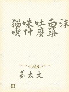 猫咪吐白沫拉稀吃什么药