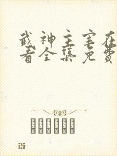 武神主宰在线观看全集免费播放.