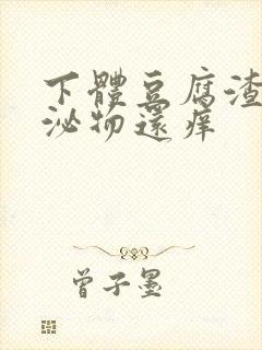 下体豆腐渣状分泌物还痒