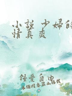 小说 少妇的激情真爽