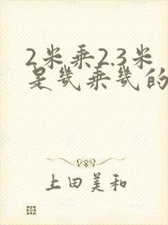 2米乘2.3米是几乘几的被子