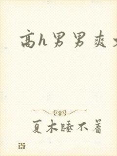 高h男男爽文