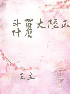 斗罗大陆正版叫什么