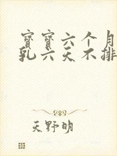 宝宝六个月纯母乳六天不排便怎么办