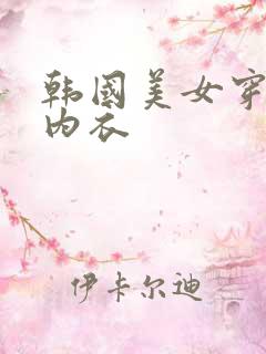 韩国美女穿透明内衣