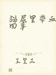 猫尿里带血怎么回事