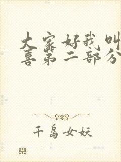 大家好我叫林小喜第二部分