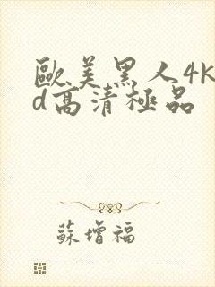 欧美黑人4knd高清极品