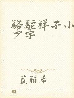 骆驼祥子小说多少字