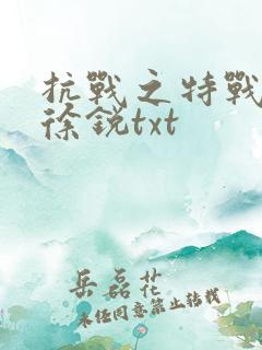 抗战之特战兵王徐锐txt