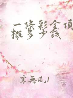 一条彩金项链大概多少钱