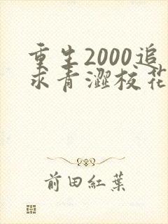 重生2000追求青涩校花同桌开始全文阅读免费