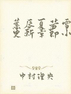 叶辰夏若雪最新更新章节小说免费阅读