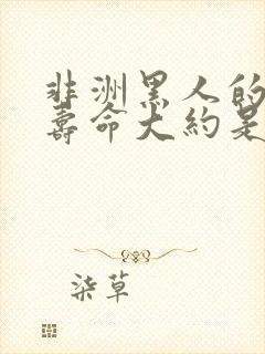 非洲黑人的平均寿命大约是多少