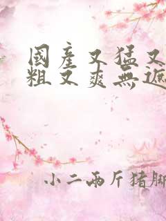 国产又猛又黄又粗又爽无遮挡