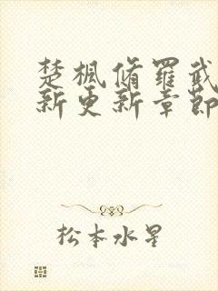 楚枫修罗武神最新更新章节