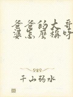 爸爸的大哥的老婆怎么称呼