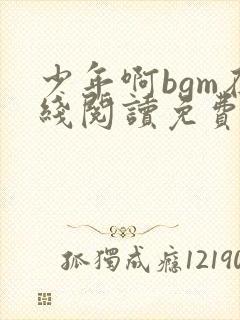 少年啊bgm在线阅读免费