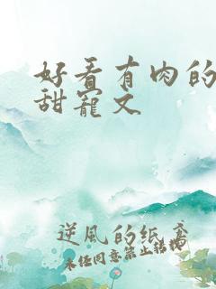 好看有肉的言情甜宠文