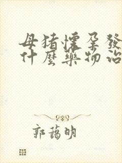 母猪怀孕发烧用什么药物治疗