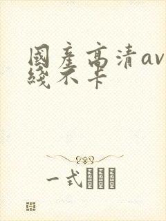 国产高清av在线不卡