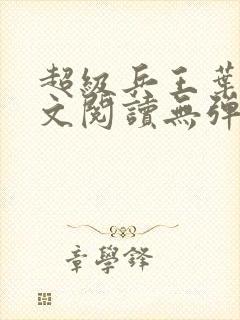 超级兵王叶谦全文阅读无弹窗