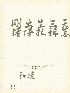 刚出生三天的小猪仔拉稀怎么办