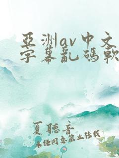 亚洲av中文字字幕乱码软件