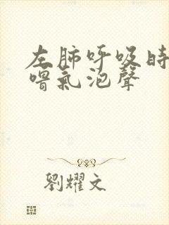 左肺呼吸时有呼噜气泡声