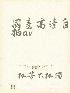 国产高清自拍偷拍av