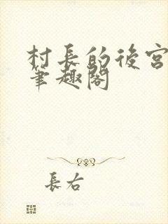 村长的后宫曲火笔趣阁