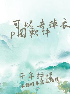 可以去掉衣服的p图软件