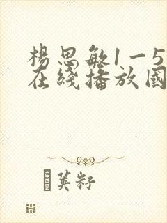 杨思敏1一5集在线播放国语