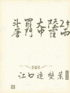 斗罗大陆2绝世唐门中霍雨浩