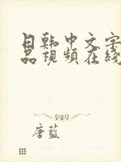 日韩中文字幕精品视频在线