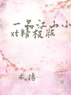 一品江山小说txt精校版