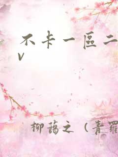 不卡一区二区av