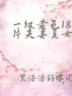 一级黄色18岁片夫妻美女