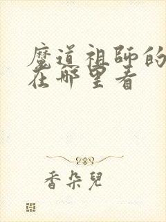 魔道祖师的动漫在哪里看