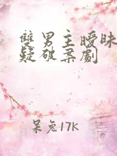 双男主暧昧向悬疑破案剧