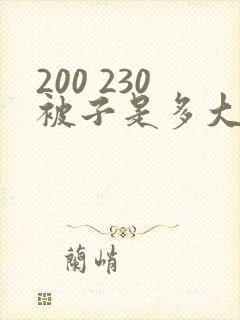 200 230被子是多大的床