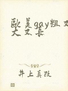 欧美gay粗又大又长