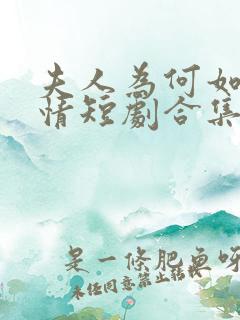 夫人为何如此无情短剧合集