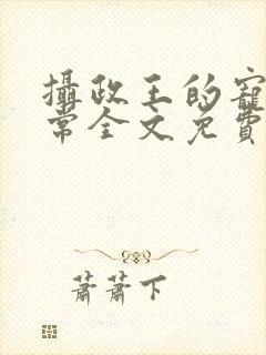 摄政王的宠妻日常全文免费阅读