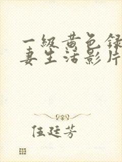 一级黄色录像夫妻生活影片