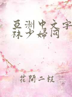 亚洲中文字幕丝袜少妇网