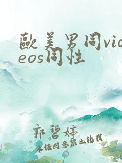 欧美男同videos同性