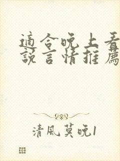 适合晚上看的小说言情推荐现代