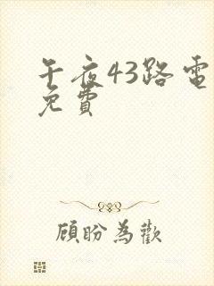 午夜43路电影免费