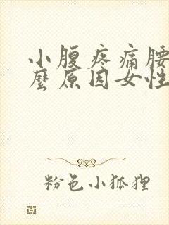 小腹疼痛腰酸什么原因女性